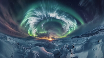 A stunning and rare phenomenon, the White Aurora, also known as the pale northern light, captivates with its dramatic beauty.