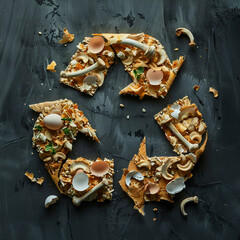 Materials made from food waste concept