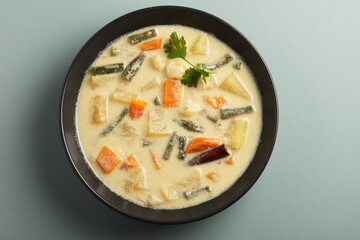 South Indian food ,Vegetable Korma or Kurma, a mix vegetable curry prepare using coconut milk