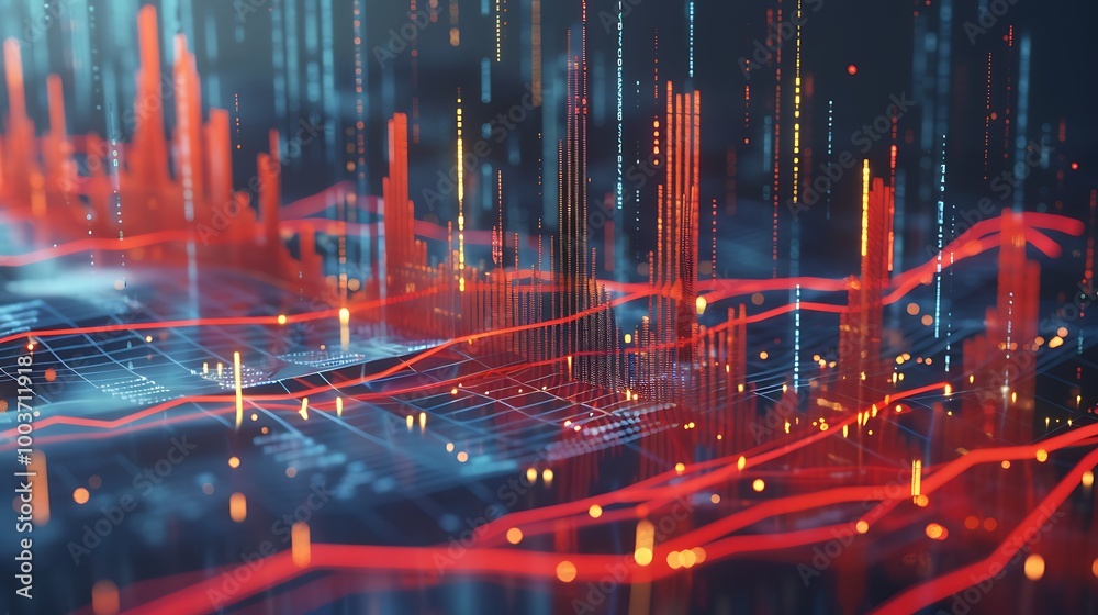 Poster abstract visualization of data representing information in a dynamic and engaging way.