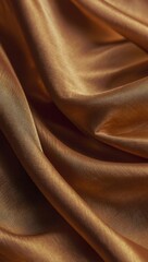 Fototapeta premium Two-Toned Silk or Satin Fabric in Light Grey and Rich Brown with Shiny Finish