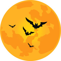 Naklejka premium Halloween Moon