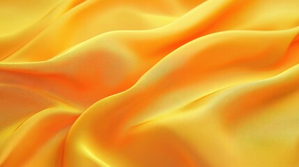 Soft Orange Satin Fabric with Gentle Waves