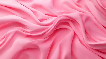 Fototapeta premium A tight shot of a pink fabric featuring a wavy pattern at its upper edge and lower hem