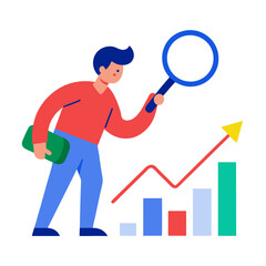 Creative Visual of a Student Engaged in Graph Analysis with a Notebook and Colorful Charts