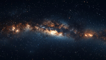 Fototapeta premium A stunning view of a spiral galaxy filled with stars and cosmic dust, showcasing the beauty of the universe.