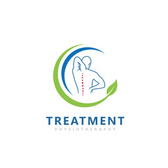 Treatment chiropractic logo design inspiration Physiotherapy symbol icon design