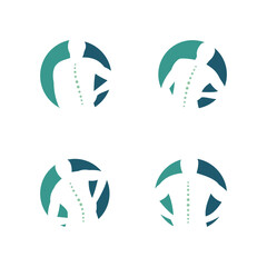 Treatment chiropractic logo design inspiration Physiotherapy symbol icon design