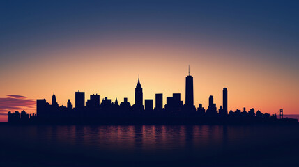 Sunrise Silhouettes of Buildings the Urban Mornings