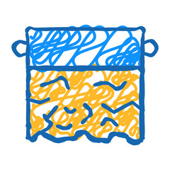 baking foil doodle icon sketch vector. baking foil sign. isolated symbol illustration