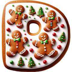 Fototapeta premium Letter D Christmas Gingerbread
