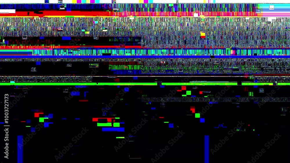 Wall mural noise distortion effect with vhs glitch screen, error signal, and prism displacement 4k