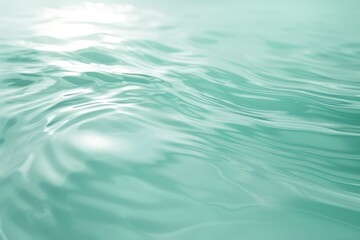 Tranquil Waves on Soft Aqua Water Surface