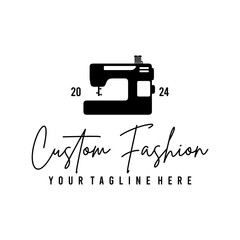 Sewing Machine Vector for Custom Fashion Style Logo