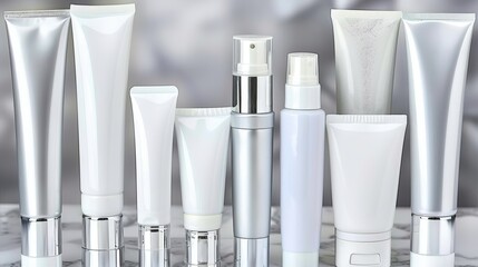 Sleek Cosmetic Product Packaging for Display or Advertising