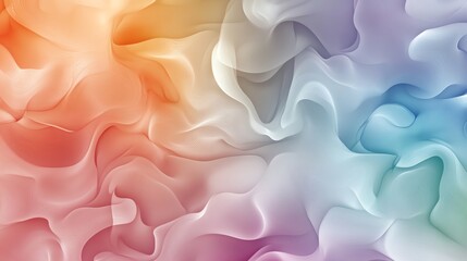 Obraz premium Colorful abstract waves, white isolate background