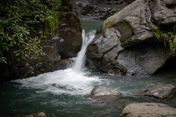 Beautiful river go through giant rocks, in Manyueyuan forest recreation area, New Taipei City, Taiwan.