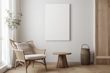 Eye-Catching Wall Art with a Bold Element Against a White Background