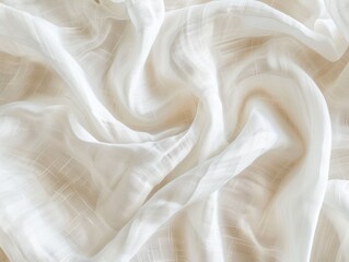 Obraz premium Elegant White Fabric with Soft Texture and Flowing Drapes