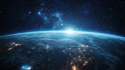 A captivating night sky filled with stars presents a stunning view of the galaxy, with countless points of light twinkling against the dark expanse.