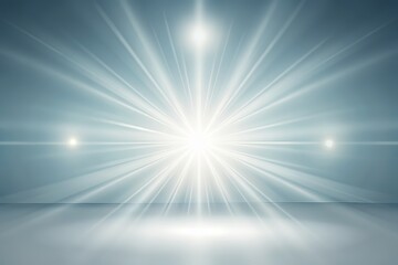 Obraz premium Pure white 3D light glowing softly in abstract minimalist background with subtle gradient and gentle shadows, perfect for corporate or medical illustrations.