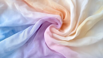 Handdyed tiedye fabric with intricate organic shapes and soft color transitions