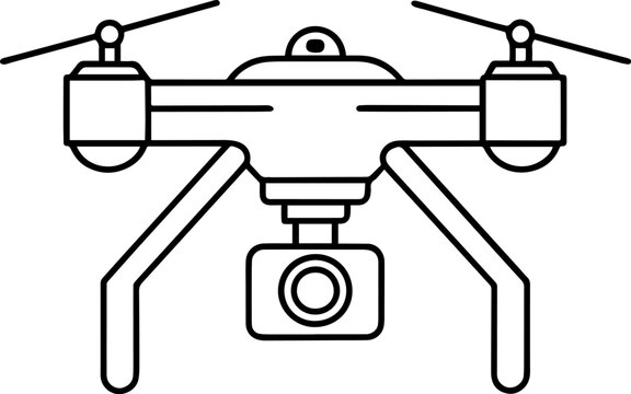 black and white drone with camera