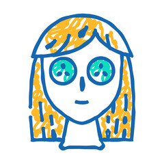 spa eye cucumbers doodle icon sketch vector. spa eye cucumbers sign. isolated symbol illustration