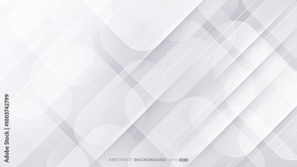 Canvas Prints modern abstract background minimalist design with soft white and light gray geometric shapes