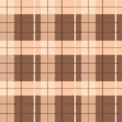 Japanese Brown Plaid Vector Seamless Pattern