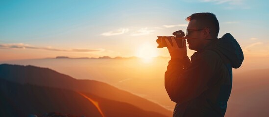 Photographer Capturing Golden Hour