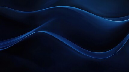 Fototapeta premium Abstract Blue Waves on Dark Background for Design