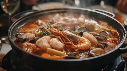 Delicious Seafood Stew with Fresh Ingredients