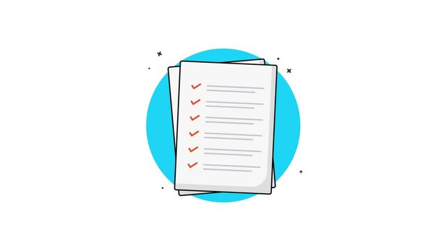 4k Business Document Animation Video