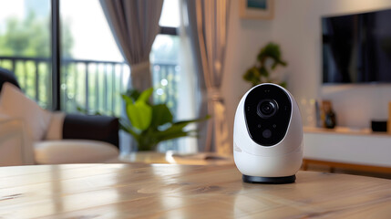 A high-tech security camera with advanced motion detection features for smart home protection and surveillance.