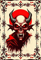 Dark Fantasy Art of Haunted Wallpaper Featuring Gothic Elements and Old-Fashioned Horror Aesthetics for Scary Vintage Illustrations