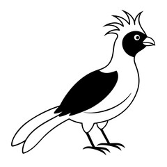 Bali Myna with Colorful Paradise Vector Illustration of Lush Landscapes
