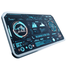 Fototapeta premium Futuristic Digital Dashboard Interface Display
