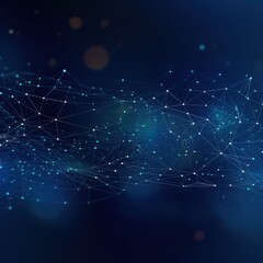 Obraz premium Abstract Network Connection with Blue and White Light