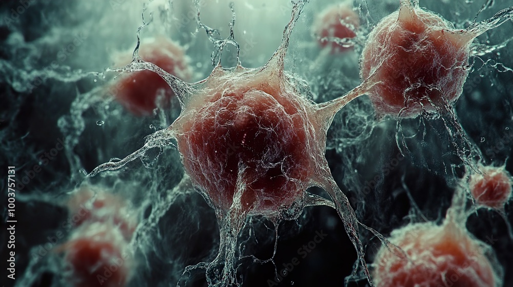 Canvas Prints microscopic cell structure: a detailed look at the intricate network of life