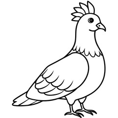 Adorable Pet Pigeon Vector Illustration Capturing Playful Moments
