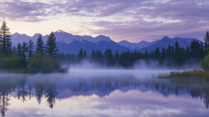Fototapeta premium Misty Morning in the Mountains