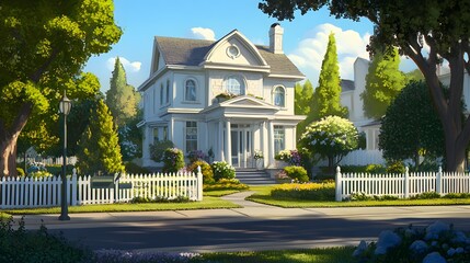 Obraz premium house on the hill