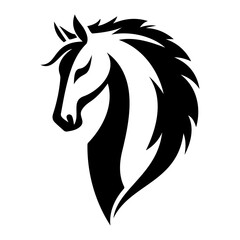 Silhouette of a horse's head displayed.