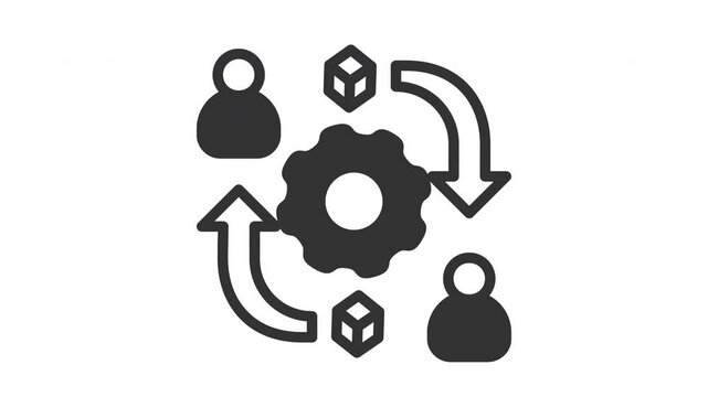animated flowchart and arrow icon. Perfect for seo, web, website, search, digital, online, computer, animation, animated, technology, internet, interface, browse, optimization, www, browser