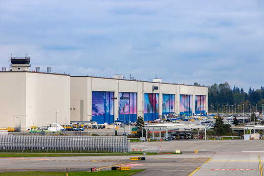 Boeing Commercial Airplanes Final Assembly Hanger in Everett, Snohomish, Washington