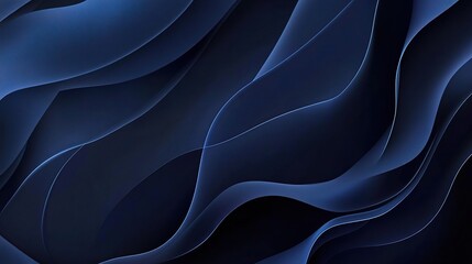Obraz premium Elegant Wave Patterns in Blue Tones