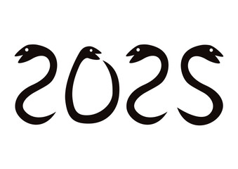 2025年を表したヘビ（巳年）