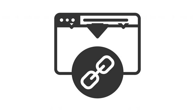 animated internal link and arrow icon. Perfect for seo, web, website, search, digital, online, computer, animation, animated, technology, internet, interface, browse, optimization, www, browser