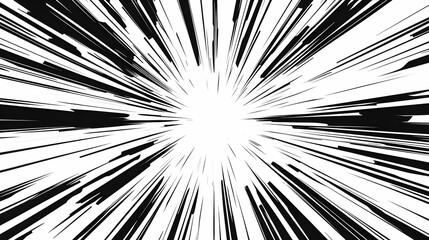 Naklejka premium Abstract Radial Lines Design - Simple and Stylish